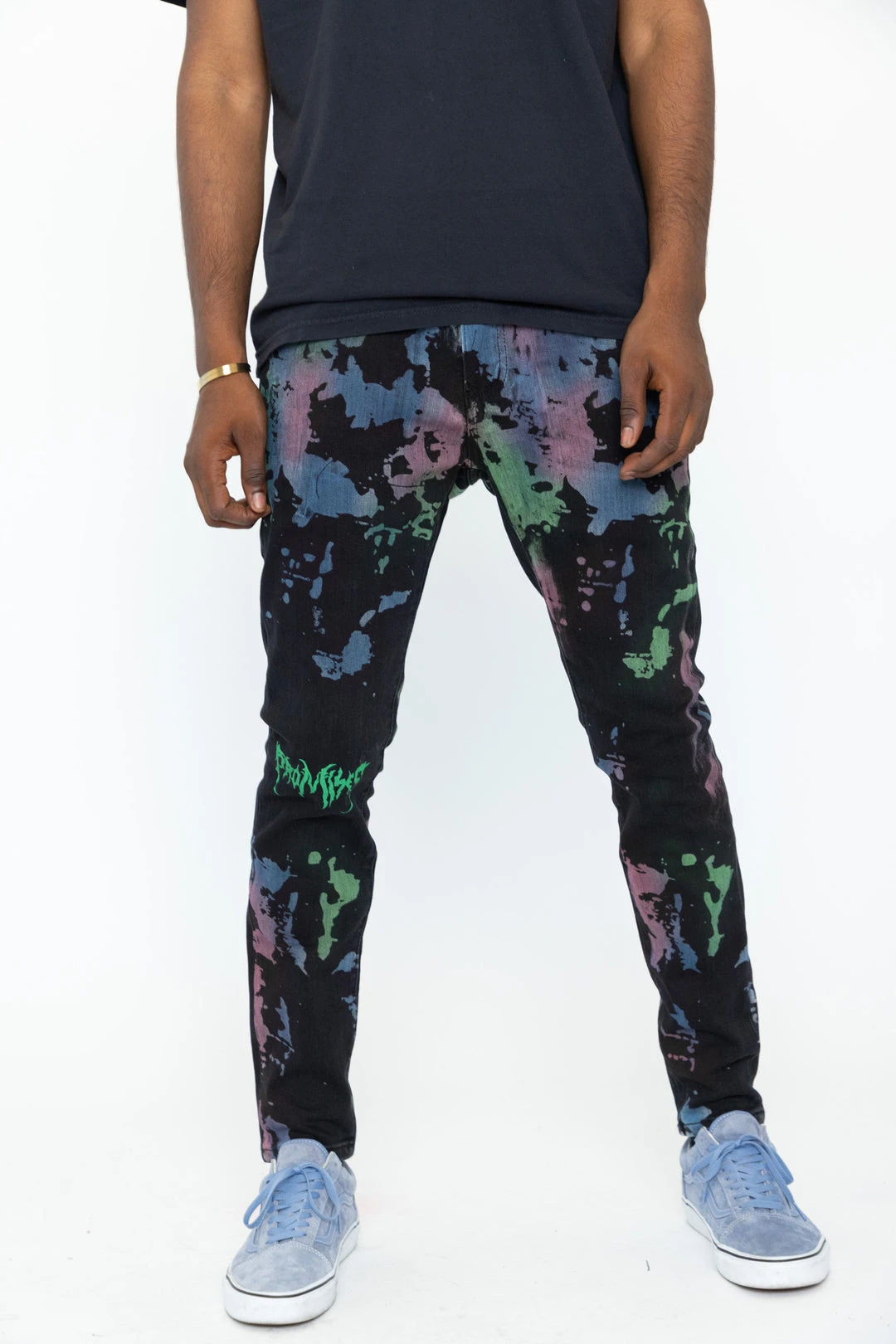 CASH Bottoms Graveyard Multi Tie-Dye Denim