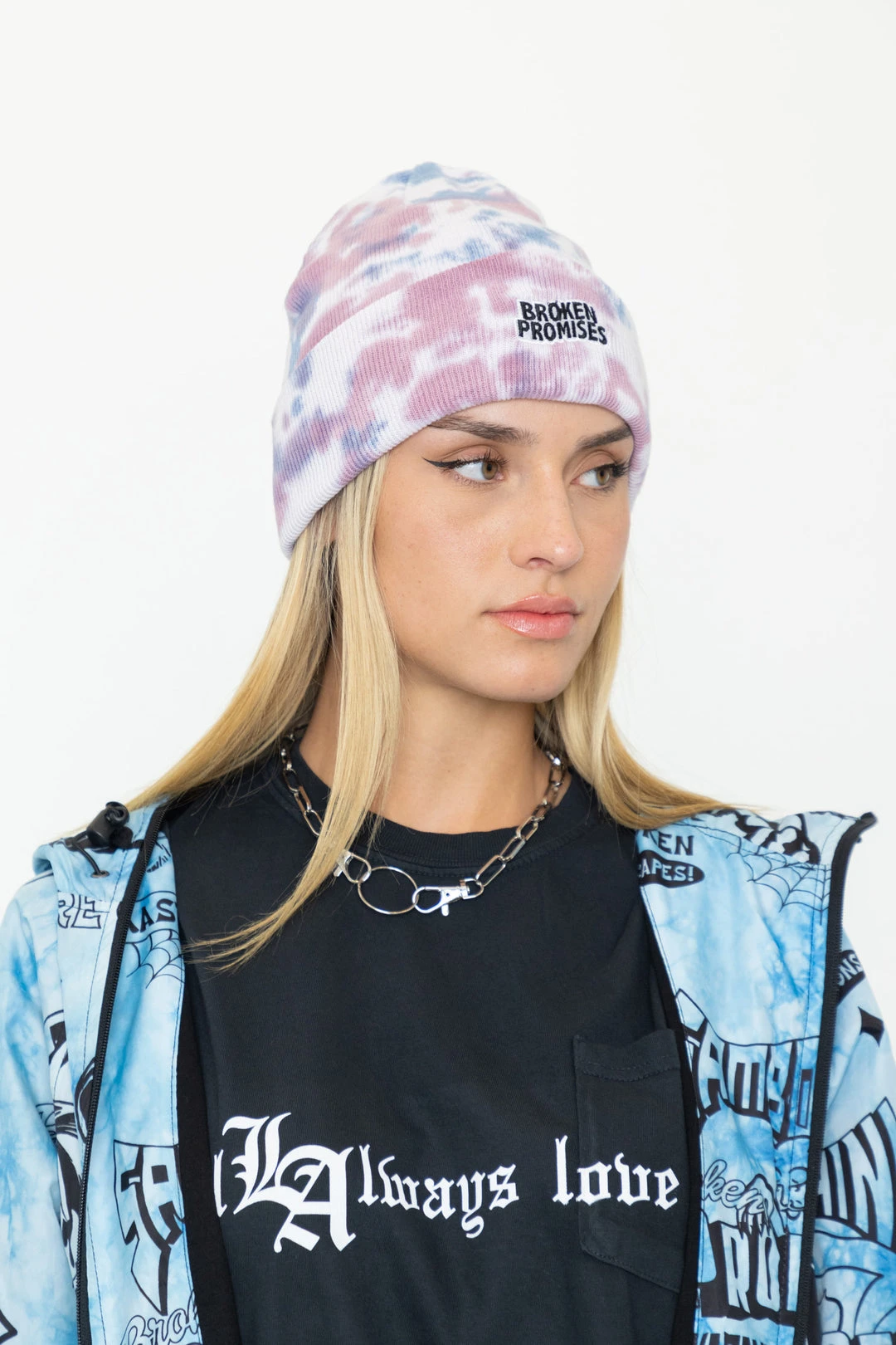 BROKEN PROMISES Last Dance Beanie Multi Dye Wave Logo