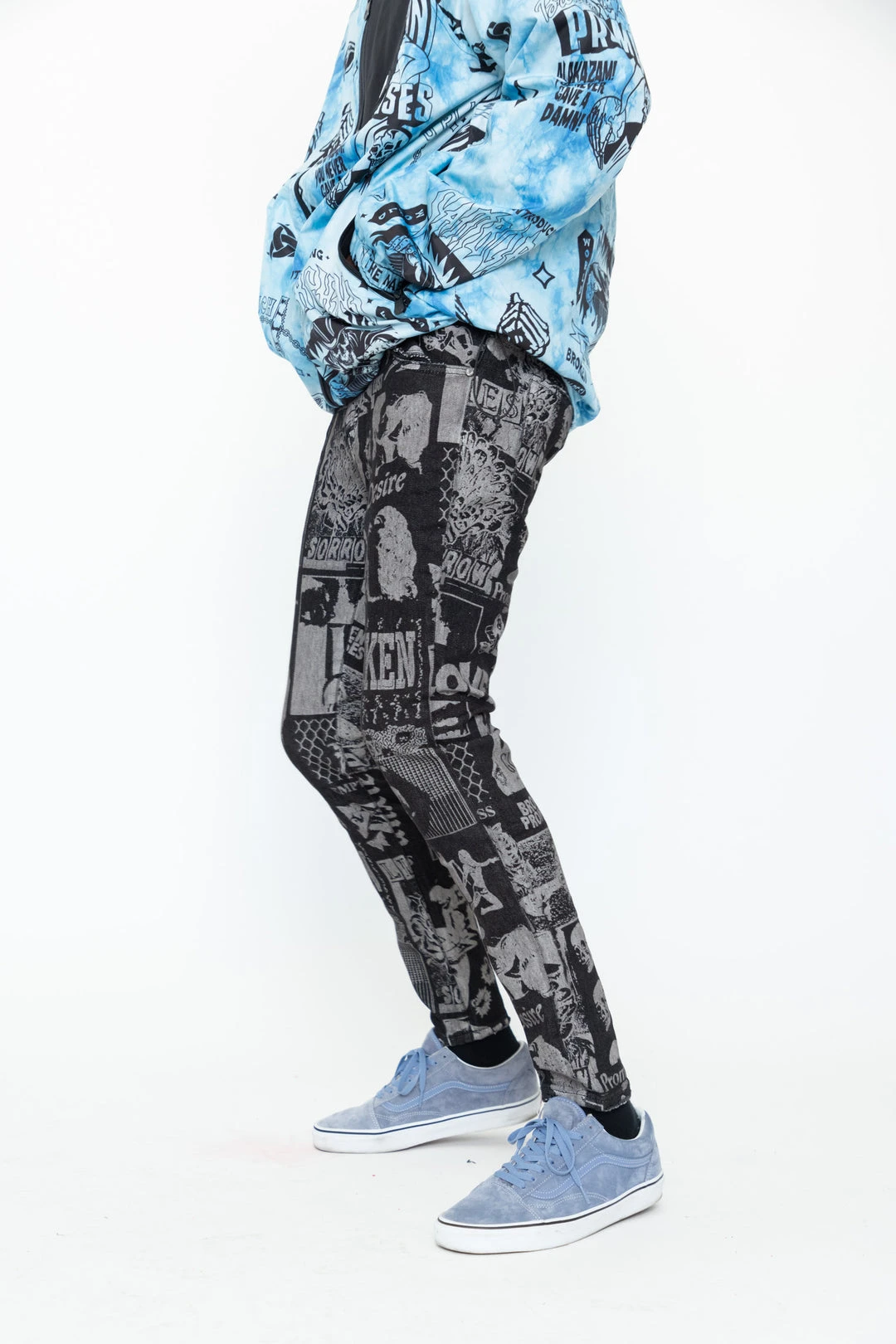 BROKEN PROMISES Tabloid Denim - Black