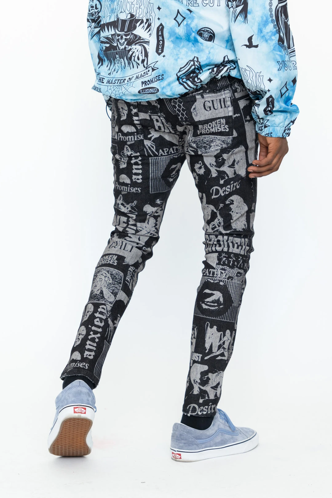 BROKEN PROMISES Tabloid Denim - Black