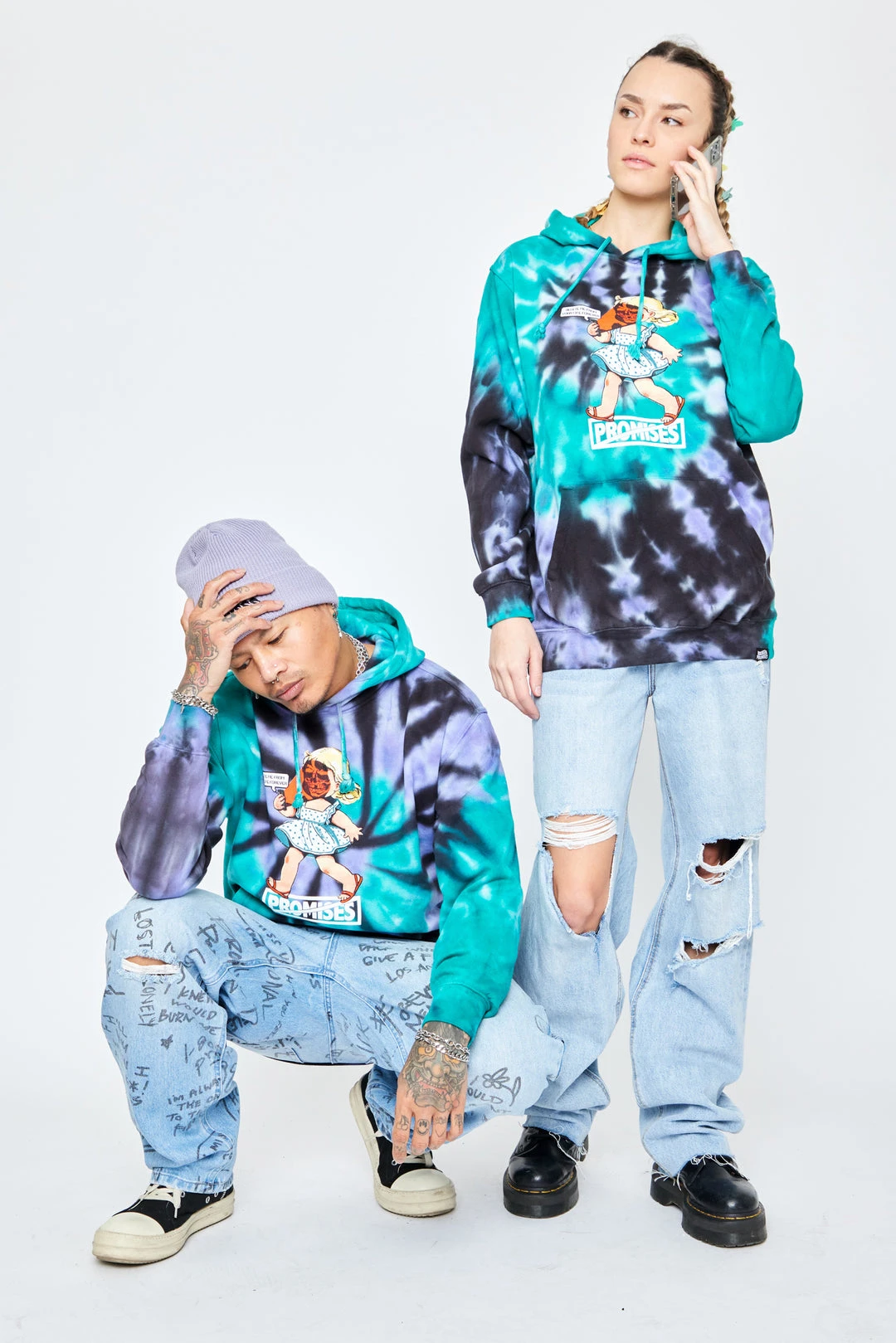 CASH Hoodies Delete Me Tie Dye Hoodie