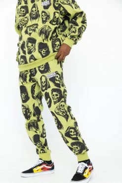 BROKEN PROMISES Reaper Guide Green Joggers Bottoms