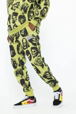 BROKEN PROMISES Reaper Guide Green Joggers Bottoms