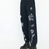 BROKEN PROMISES Bottoms Crash And Burn Sweatpants Black