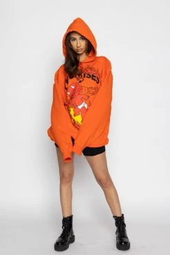 BROKEN PROMISES Hoodies Hell On Wheels Hoodie Orange - BP X Hot Stuff
