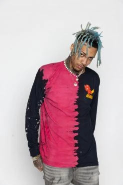 BROKEN PROMISES Shirts Play With Fire Split Dye L/S - BP X Hot Stuff