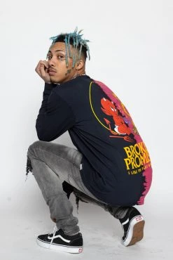 BROKEN PROMISES Shirts Play With Fire Split Dye L/S - BP X Hot Stuff