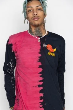 BROKEN PROMISES Shirts Play With Fire Split Dye L/S - BP X Hot Stuff
