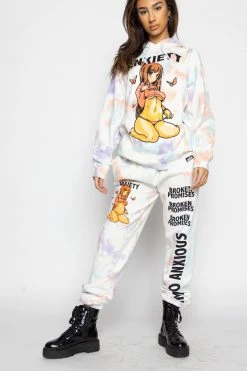 BROKEN PROMISES Anxiety Tie Dye Sweats Confetti Bottoms