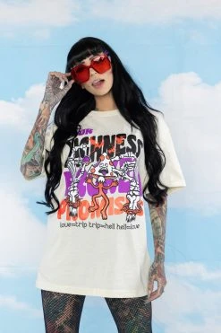 BROKEN PROMISES Love Trip Tee Natural - BPxYH