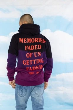 BROKEN PROMISES Memories Faded Dip Dye Purple Hoodie - BPxYH Hoodies