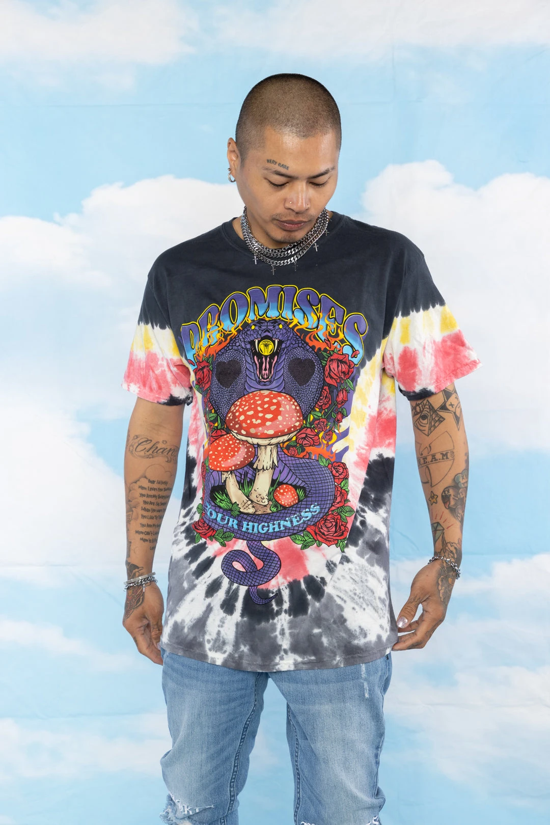 BROKEN PROMISES Serpent's Kiss V-Dye Tee - BPxYH Shirts