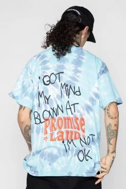 BROKEN PROMISES Mind Blown Tie Dye Tee Blue Shirts