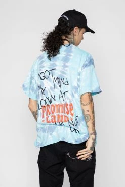 BROKEN PROMISES Mind Blown Tie Dye Tee Blue Shirts