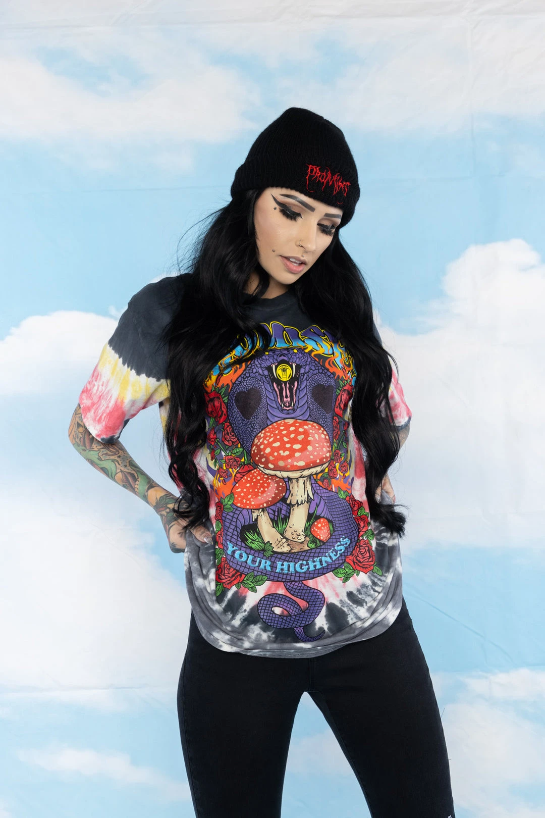 BROKEN PROMISES Serpent's Kiss V-Dye Tee - BPxYH Shirts