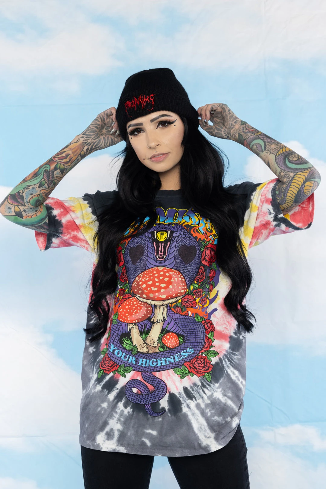 BROKEN PROMISES Serpent's Kiss V-Dye Tee - BPxYH Shirts