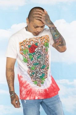 BROKEN PROMISES Up In Smoke V-Dye S/S Tee - BPxYH Shirts