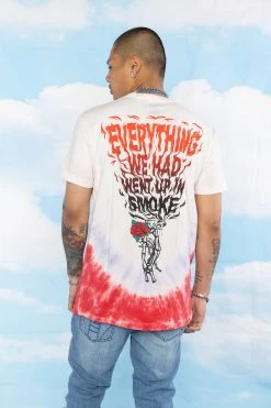 BROKEN PROMISES Up In Smoke V-Dye S/S Tee - BPxYH Shirts