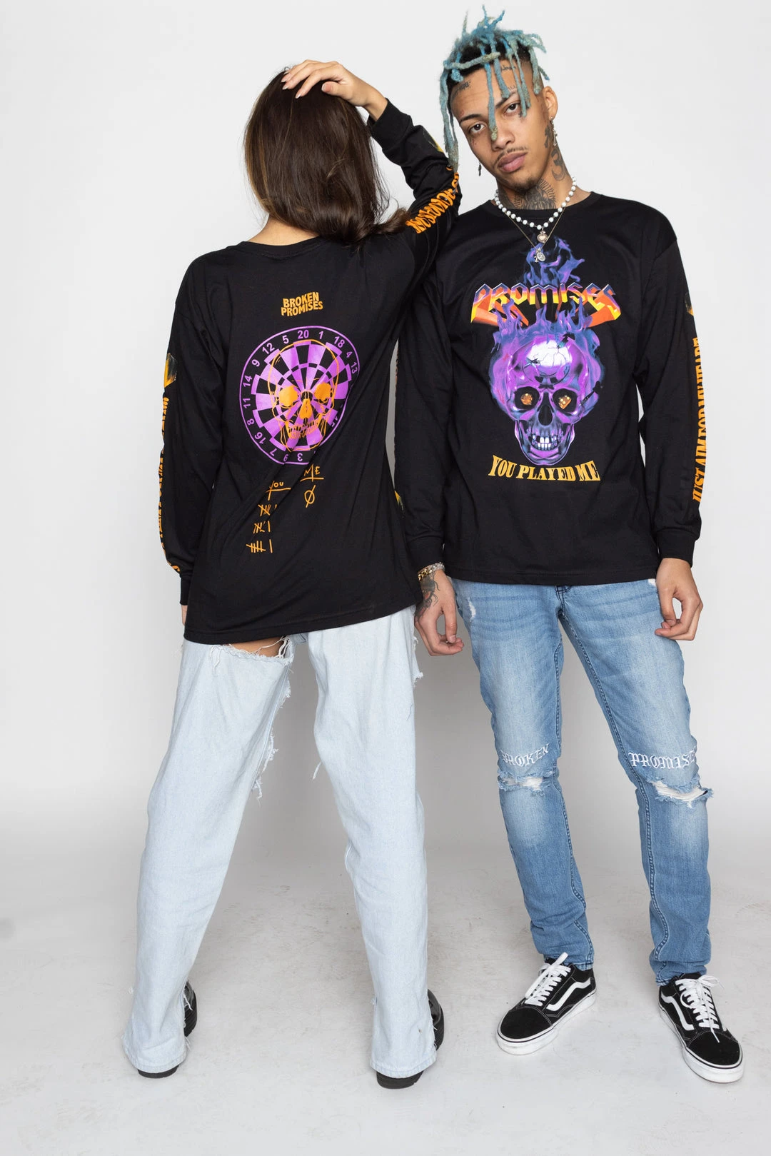 BROKEN PROMISES Shirts Shoot Your Shot L/S Black