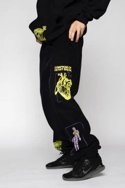 BROKEN PROMISES Bottoms Delirious Sweatpants Black