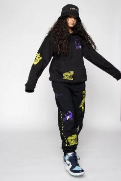 BROKEN PROMISES Bottoms Delirious Sweatpants Black