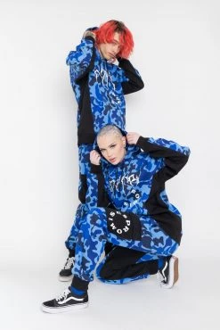 BROKEN PROMISES Demon Camo Sweatpants - Blue