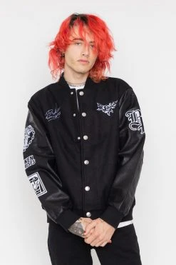 CASH Graveyard Varsity Jacket Black