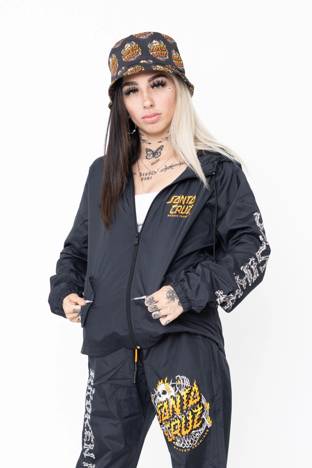 BROKEN PROMISES BP X SC Boneyard Windbreaker Black Outerwear