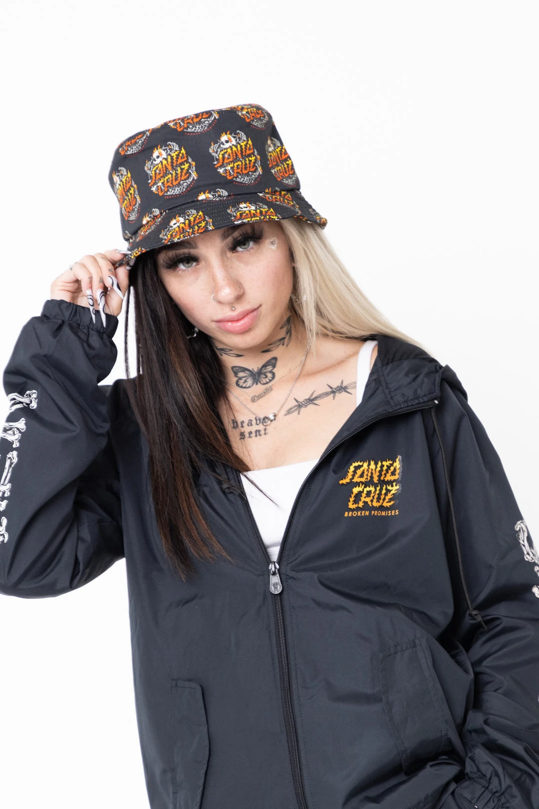 BROKEN PROMISES BP X SC Boneyard Windbreaker Black Outerwear