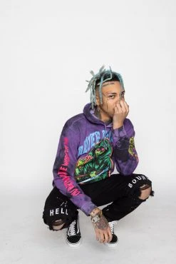 BROKEN PROMISES Hoodies Grave Goblin Hoodie Purple Tie Dye