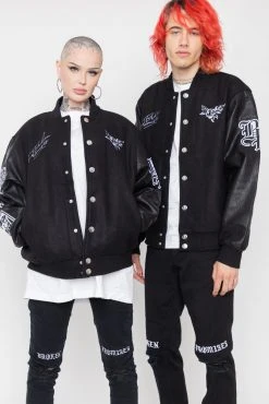 CASH Graveyard Varsity Jacket Black