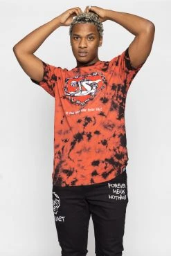 BROKEN PROMISES Love Feels Like Tie Dye Tee Red