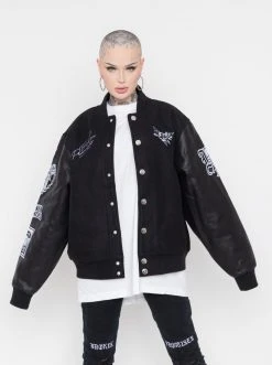 CASH Graveyard Varsity Jacket Black