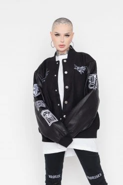 CASH Graveyard Varsity Jacket Black