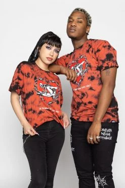 BROKEN PROMISES Love Feels Like Tie Dye Tee Red