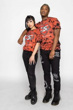 BROKEN PROMISES Love Feels Like Tie Dye Tee Red