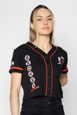 BROKEN PROMISES Batter Up Cropped Jersey