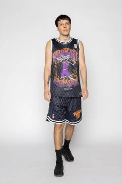 BROKEN PROMISES Bottoms You Played Me Basketball Shorts Black