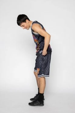 BROKEN PROMISES Bottoms You Played Me Basketball Shorts Black