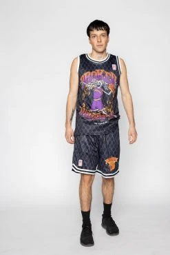 BROKEN PROMISES Bottoms You Played Me Basketball Shorts Black