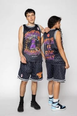 BROKEN PROMISES Fade Away Basketball Jersey Black Shirts