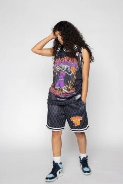 BROKEN PROMISES Bottoms You Played Me Basketball Shorts Black