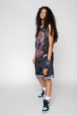 BROKEN PROMISES Bottoms You Played Me Basketball Shorts Black