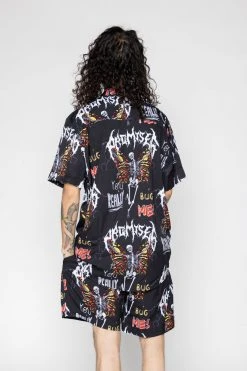 BROKEN PROMISES Shirts Buggerfly Button-Up, Black