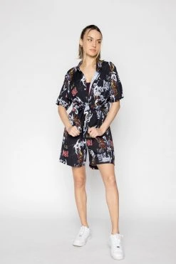 BROKEN PROMISES Shirts Buggerfly Button-Up, Black