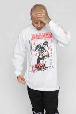 BROKEN PROMISES Shirts Drown My Sorrows L/S White