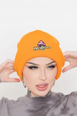 BROKEN PROMISES BP Shroom Beanie Orange Headwear