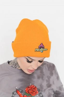 BROKEN PROMISES BP Shroom Beanie Orange Headwear