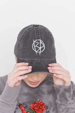 BROKEN PROMISES Riot Dad Hat Washed Black Headwear