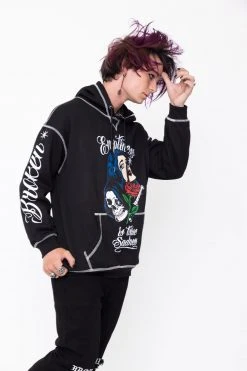 CASH True Sadness Contrast Stitch Hoodie